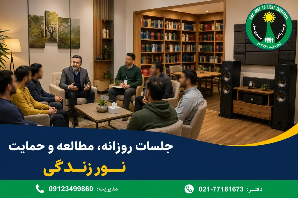 جلسات روزانه روانشناسی کتابخانه علمی و حمایت بهبودی در نور زندگی